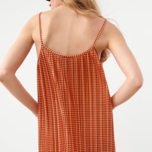 ZARA - Gingham Dress || White-Orange